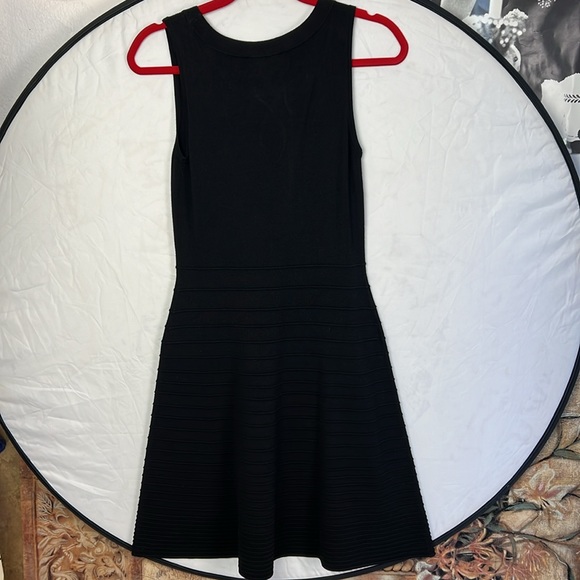 I.N.C.🆕 Black Knit Sleeveless A-Line nightfall Dress Keyhole Cutouts Sz. PS NWT - Picture 2 of 11